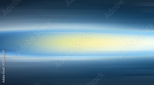 A bright yellow light streaks across a dark blue background with a white glow