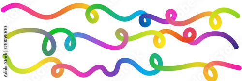 Abstract background with 3D colorful fluid waves and rainbow gradient curved lines isolated on white. Vector illustration