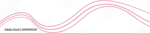 Bild auf Leinwand A pink wavy line design on a transparent background with smooth curves and flowi