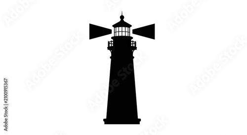 Lighthouse Tower Silhouette Sea Navigation.