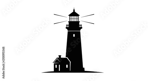Lighthouse Tower Structure Sea Navigation Aid.