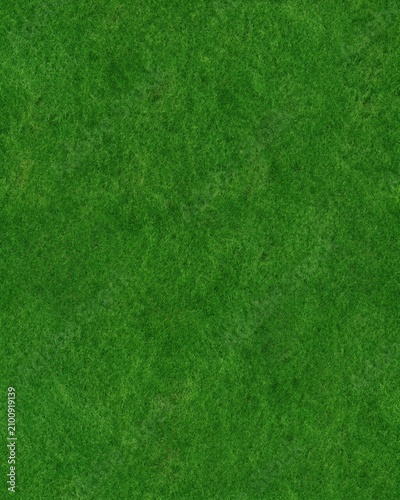 Fotografie Seamless green grass texture with aerial top view of natural lawn, lush turf bac