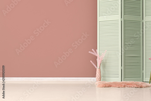 Empty room interior with a ...