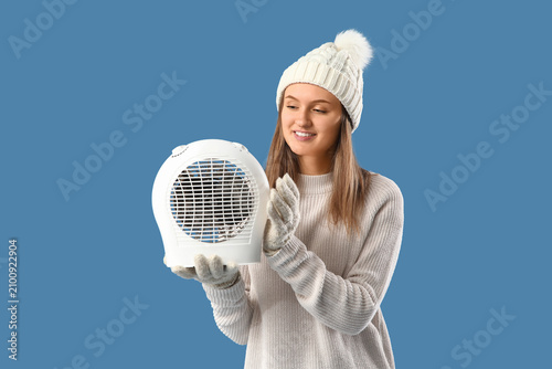 Young woman in winter cloth...