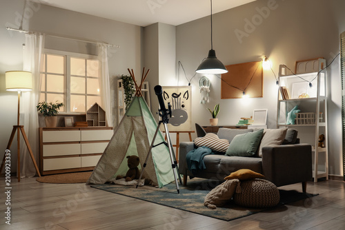 Interior of childrens room ...