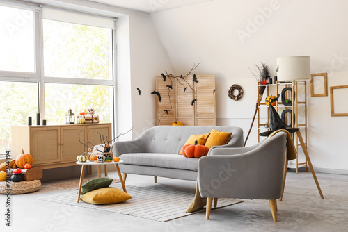 Interior of light living ro...