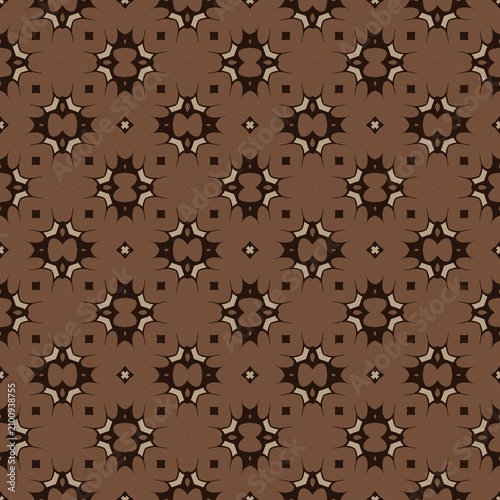 Fotografi Warm brown tones form repeating geometric pattern