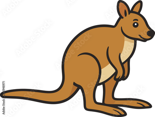 Wallaby animal art illustration painting