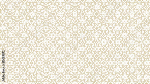 Foto Interconnected geometric pattern with repeating tessellation beige and white
