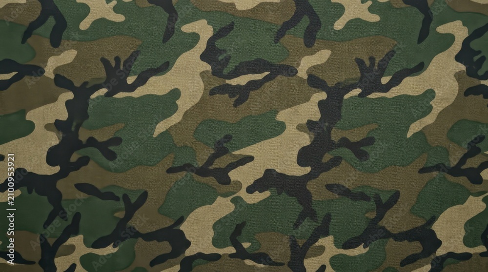 Fototapeta premium Camouflage Pattern Fabric Texture Background