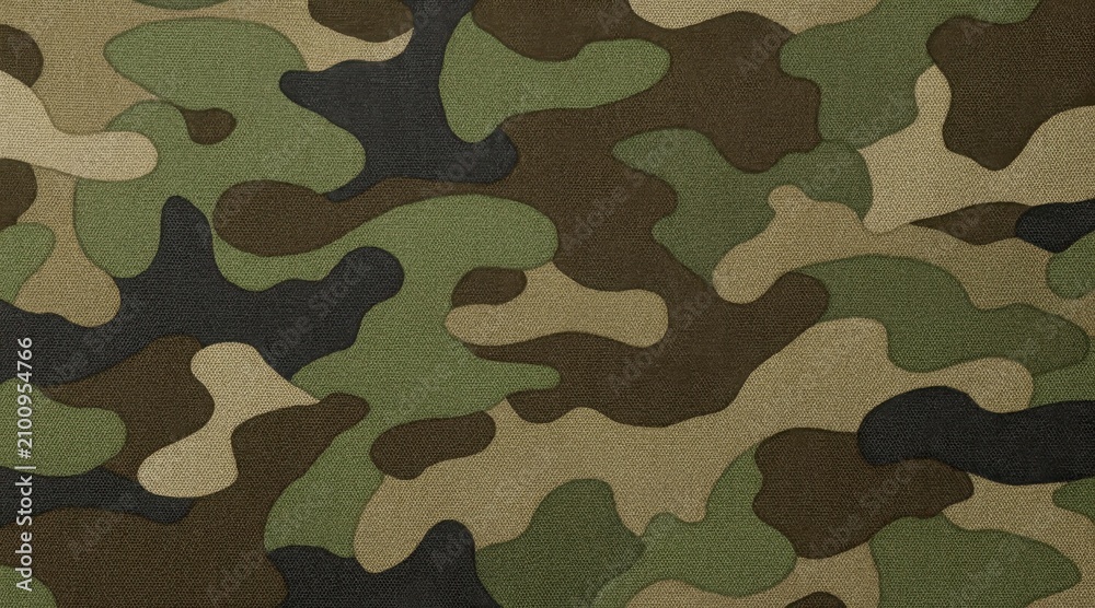 Fototapeta premium Camouflage pattern fabric texture close up.