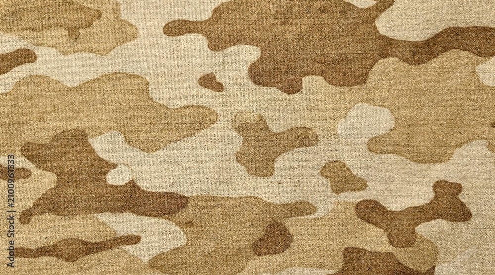 Fototapeta premium Desert Camouflage Pattern Fabric Texture.