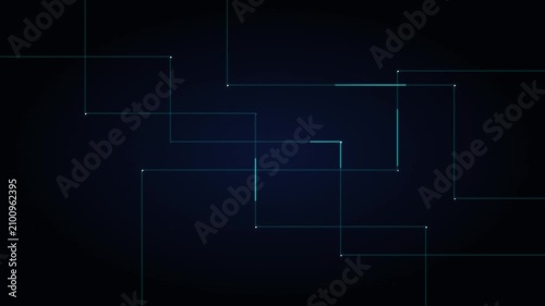 Dynamic Tech Circuit Board Data Flow Animation