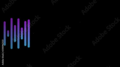 Dynamic Techno Beat Visualizer Vector Line Animation Loop