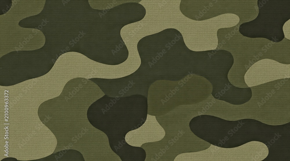Fototapeta premium Green Camouflage Pattern Military Background.