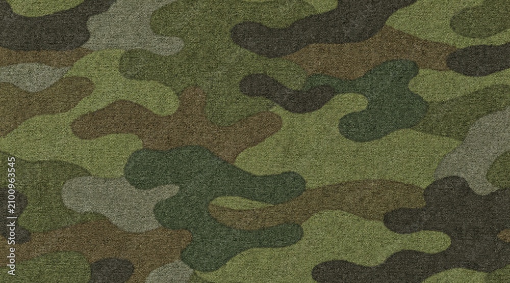 Fototapeta premium Green Camouflage Pattern Texture Background