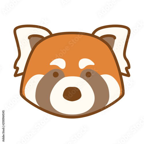 レッサーパンダの顔アイコン