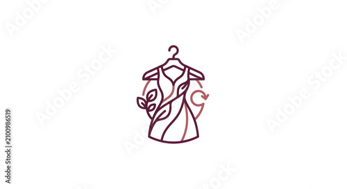 Foto Fashionable dress on a hanger.