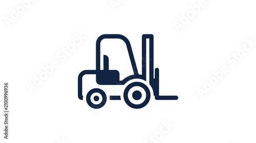 Tablou pe pânză Forklift Machine Industrial Equipment Vehicle.