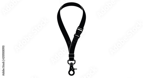 Fotografía Lanyard With Breakaway Clasp Black Silhouette neck