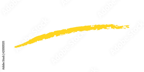 abstract yellow stroke paint brush, underline paint brush design.