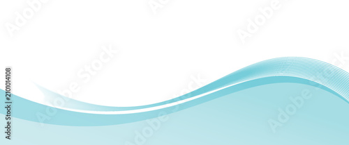 Canvastavla Abstract blue wave background, minimal wave design concept, vector illustration