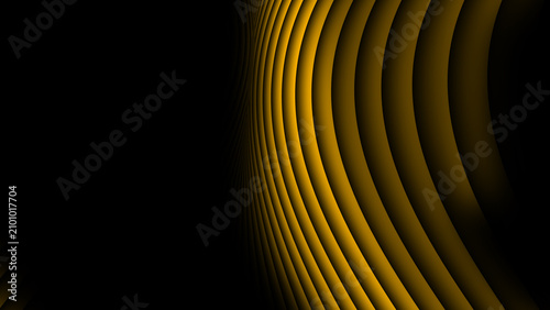 Konstfotografi Sleek digital art featuring shimmering amber stripes that elegantly traverse a d