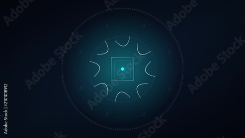 Geometric Mandala Pattern Durga Puja Celebration Motion Loop