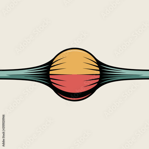 Фотография Vibrant Orange Red Gradient Sphere Icon.