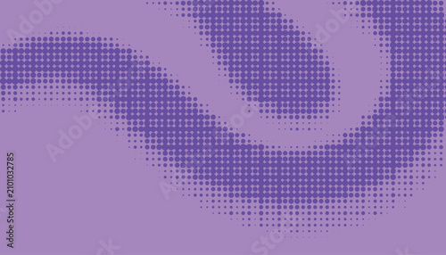 Abstract Monochrome Halftone Wave Background with Dynamic Dotted purple, Curved Flow Lines and Minimal Vector Pattern