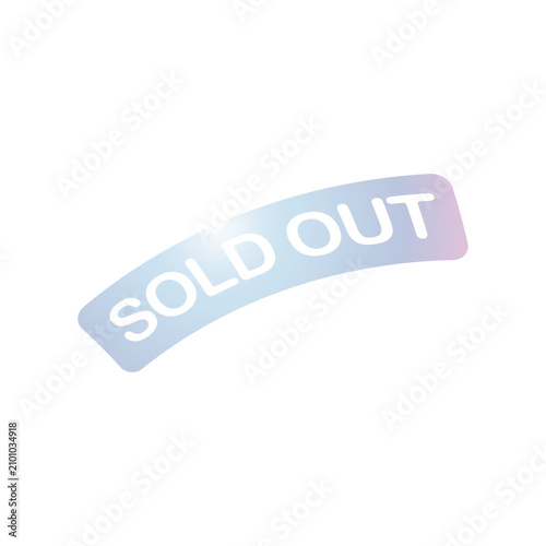 Sold Out label icon design template