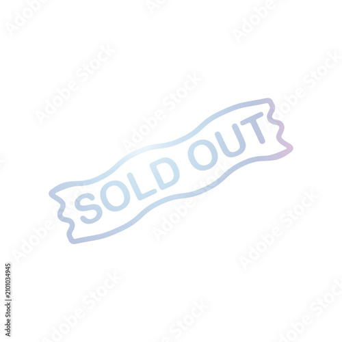 Sold Out label icon design template