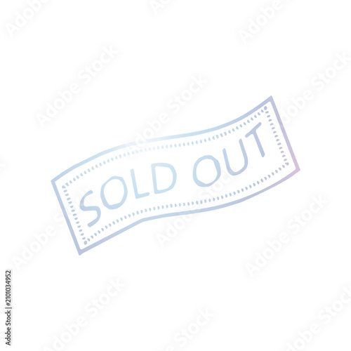 Sold Out label icon design template
