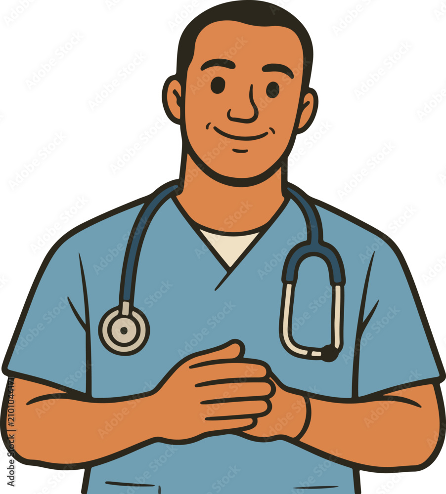 Fototapeta premium Doctor or Medical Assistant paint profession