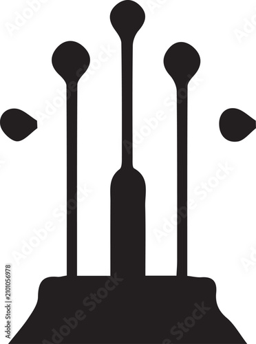 black silhouette of a shovel