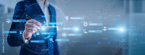 Obraz na płótnie UX Designer point of Recommendation concept