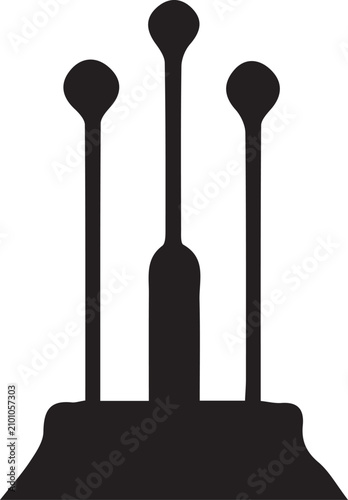 black silhouette of a shovel