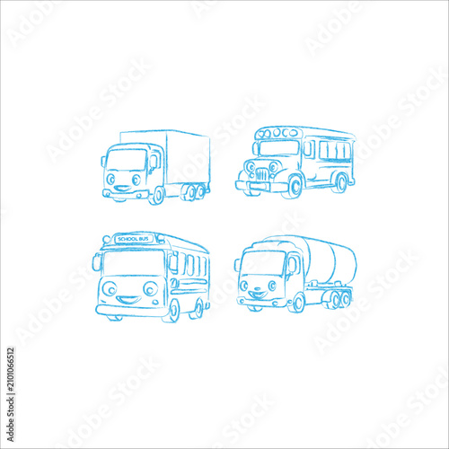 land vehicle car illustration package