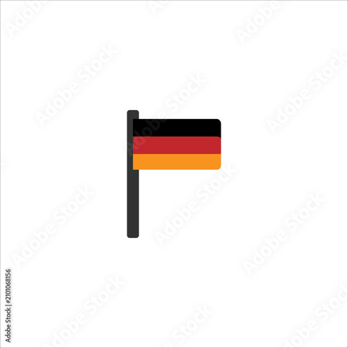 germany national flag white background