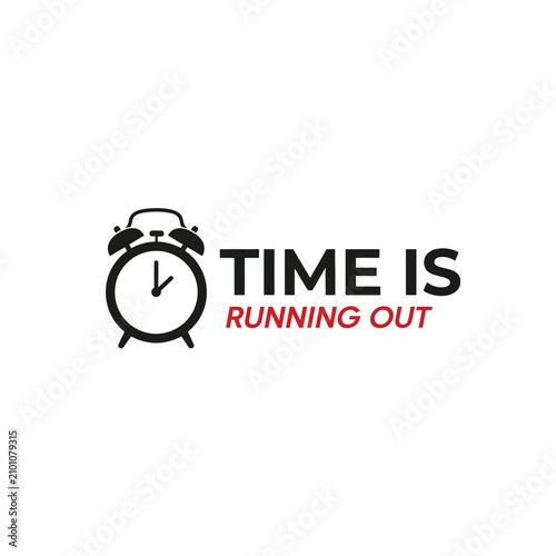 Tableau sur toile Alarm clock silhouette on a white background simple graphic design