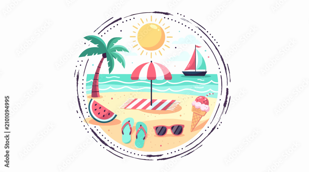 Obraz premium Summer beach vacation concept