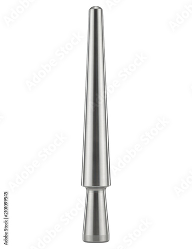 Metal ring mandrel for jewelry making and sizing isolated on transparent