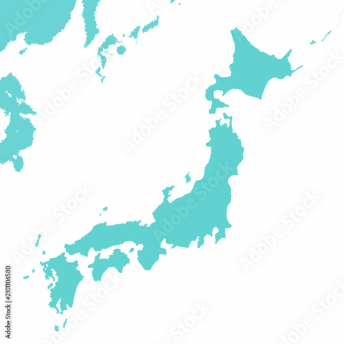 Obraz na płótnie Japan map silhouette against a white background minimalist geographic representa