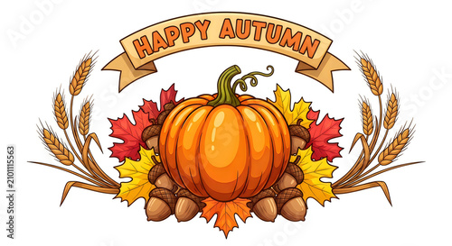 Thanksgiving pumpkin harvest autumn decor and festive celebration