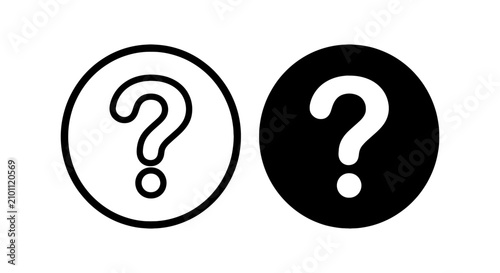 Question Mark Icons, Inquiry Symbols, Doubt Graphics, Problem Solving, Uncertainty, Vector Art