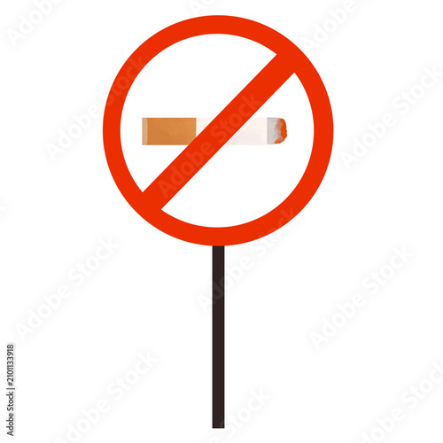 Illustration of a no-smoking sign