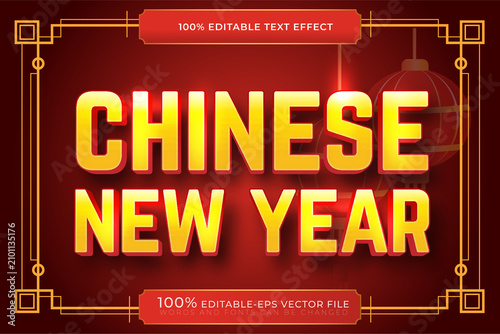 happy chinese new year text design