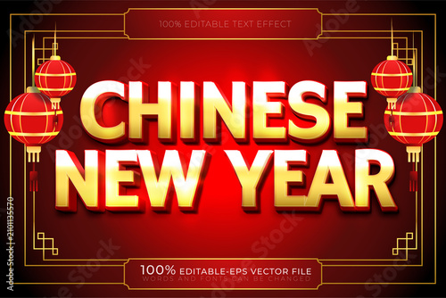 happy chinese new year text design