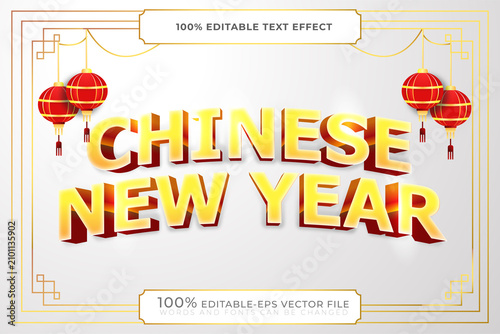 happy chinese new year text design