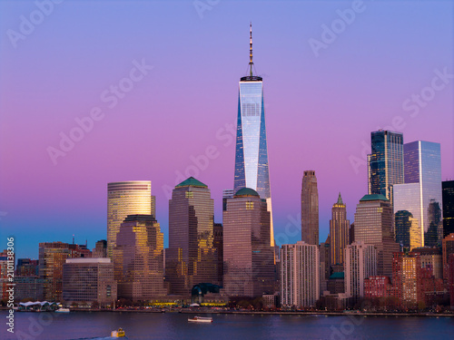 Fotografie New York harbor with skyline